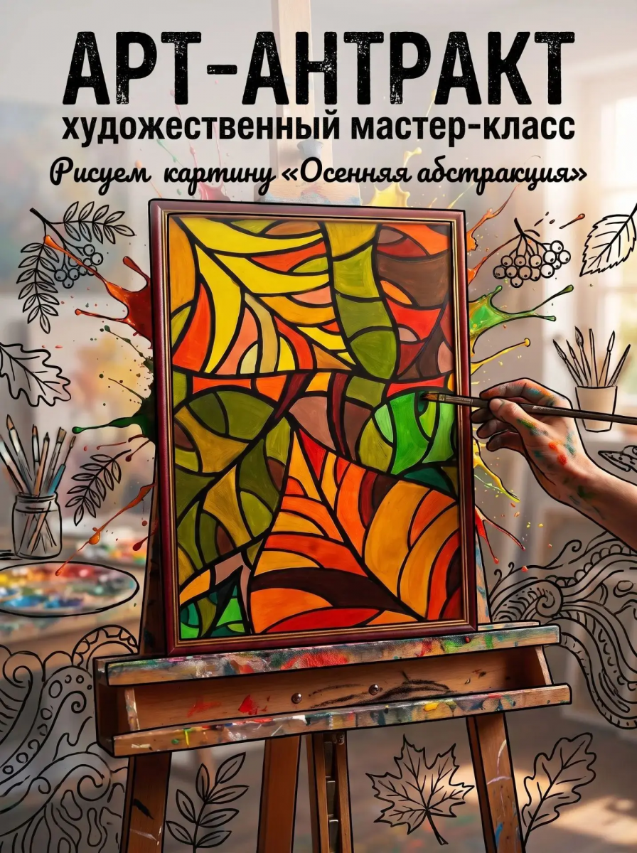 Арт-антракт. Рисуем картину «Осенняя абстракция»